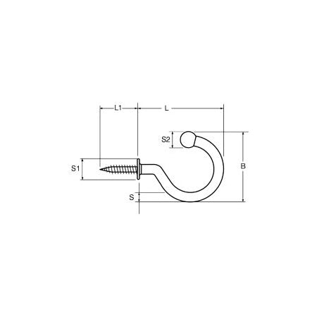 Edelstahlhaken TL 17-41mm 10-Stück-Packung