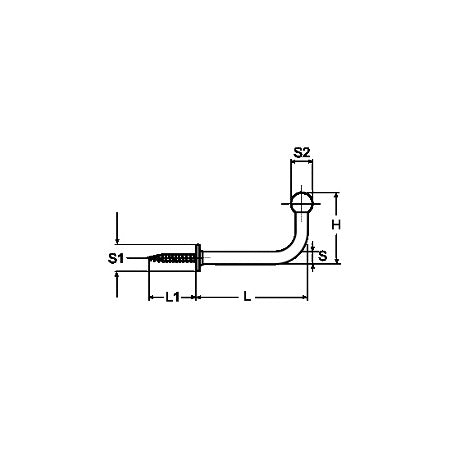 Edelstahlhaken TY 22-44mm 10-Stück-Packung