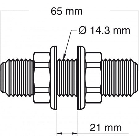 ULTRAFLEX Schottverschraubung R7 für 19mm -  3/4" Schlauch, 2 Stück