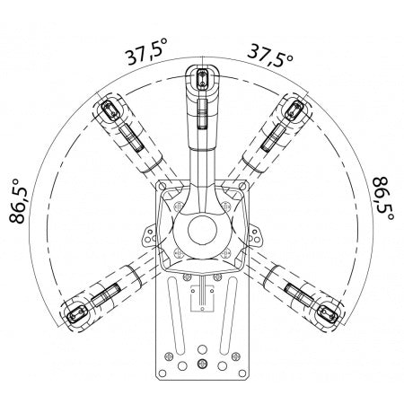 ULTRAFLEX Einhebelschaltung Seitenmontage B310B mit Neutral-Einrastung und Trimmschalter
