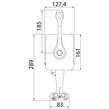 ULTRAFLEX Einhebelschaltung Seitenmontage B400 A4 für 1 Motor
