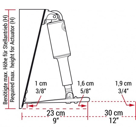 LENCO Trimmklappen Standard Set lang, 12 Volt, für Bootslänge 5,1 bis 13,4 Mtr.