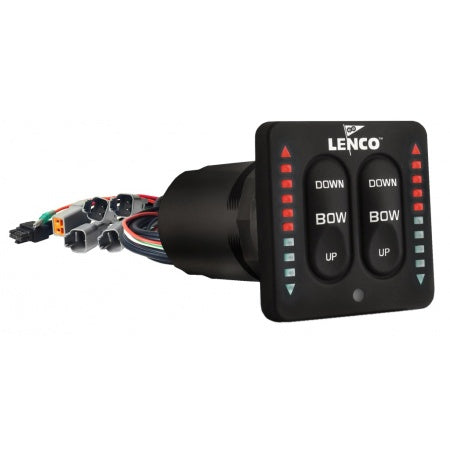 LENCO Einbauschalter DUAL 12/24V mit LED & integrierter Kontrollbox