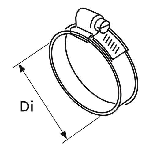 Webasto ET Schlauchschelle D48-55, Chromstahl