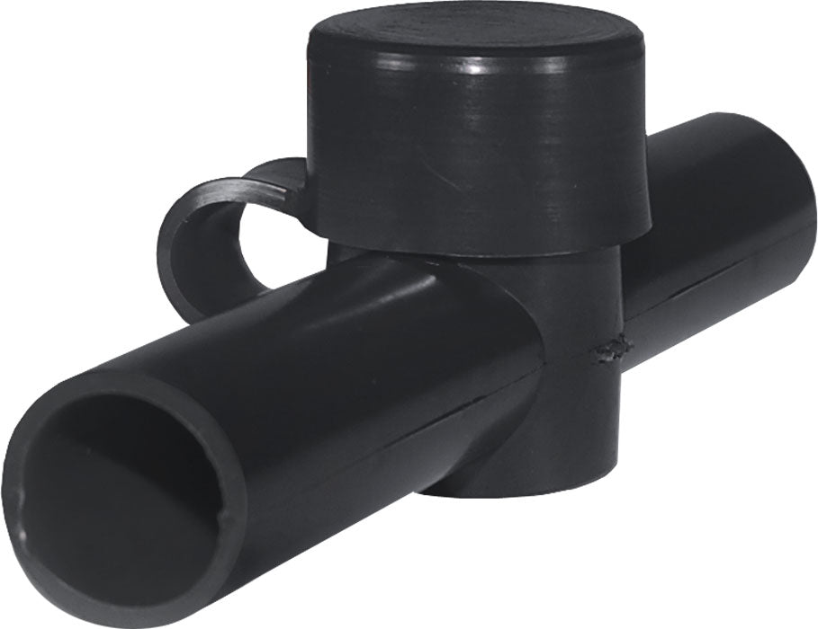 Cable Cap Dual Entry Black