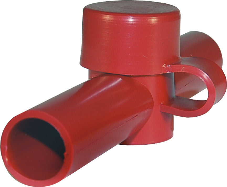 Cable Cap Dual Entry Red