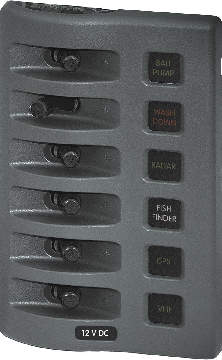 Panel WD 12VDC fused 6pos Gray