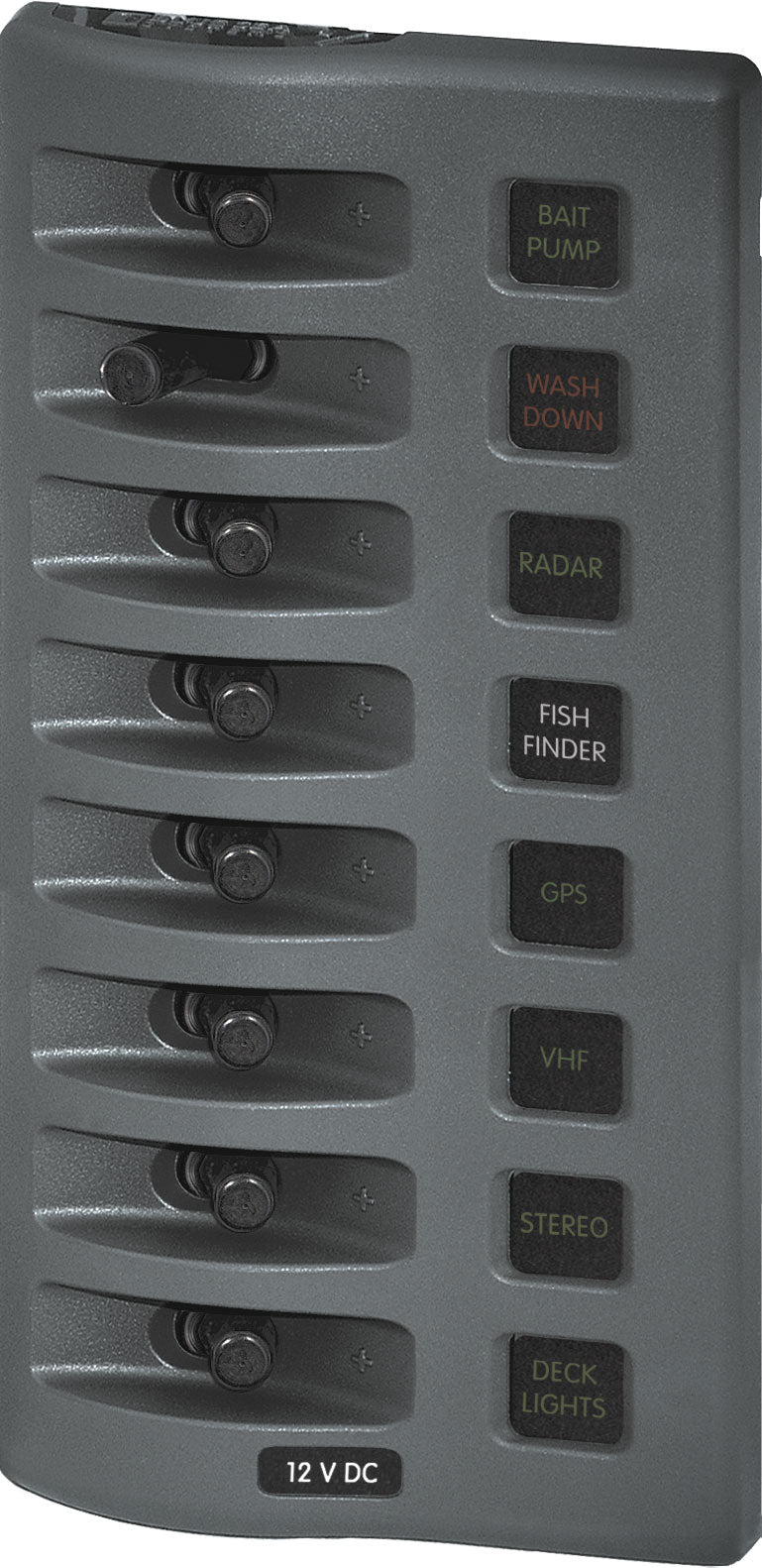 Panel WD 12VDC Fused 8pos Grey