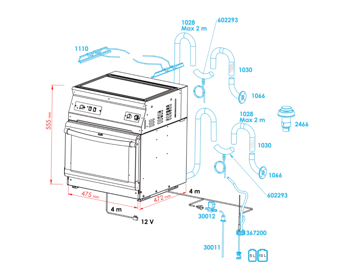 Wallas 87D Diesel-Backofen mit Kocher