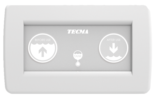 Tecma Privilege Toilette 24V Standard weiß mit Bidet, Softclose, All in one 2 Tasten, Magnetventil