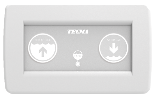 Tecma Compass Toilette 24V Short weiß, Softclose, All in one 2 Tasten, Magnetventil