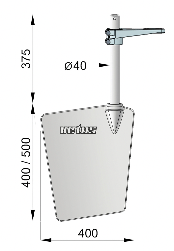 Vetus Ruder, L=400mm