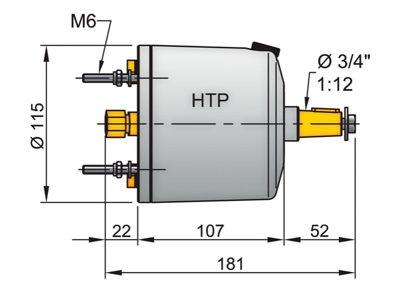 Vetus Hydraulik-Pumpe HTP ohne Rückschlagventil, 10 mm, weiß
