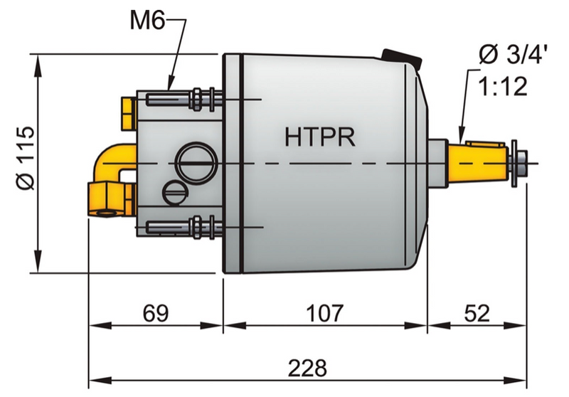 Vetus Hydraulik-Pumpe HTP mit Rückschlagventil, 10 mm, weiß