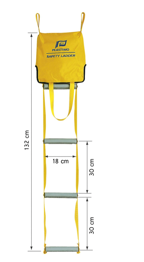 PLASTIMO Rettungsleiter 4 oder 5 Stufen, gelb