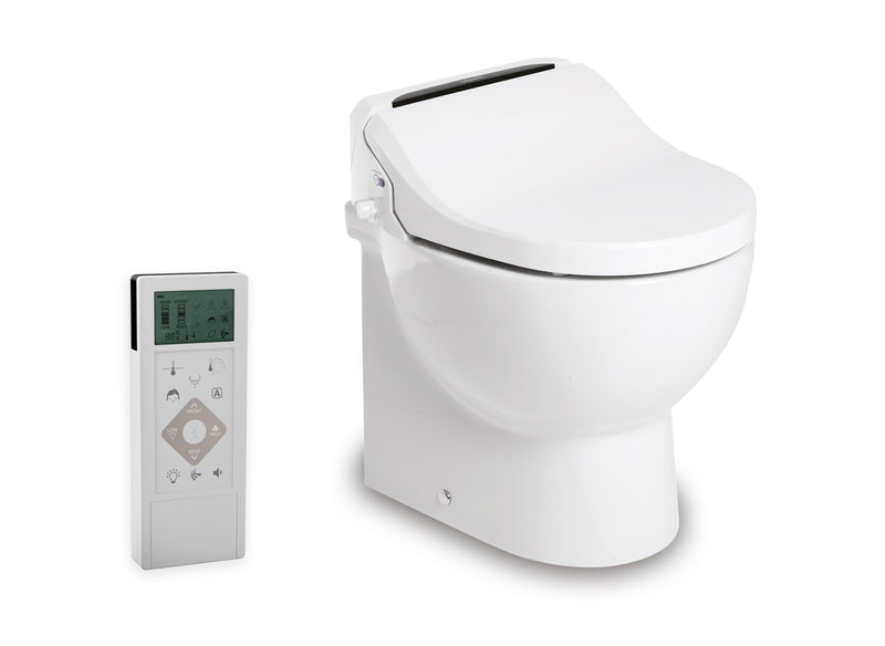Tecma E-Breeze Toilette 12V mit Bidet, Heizung, Trockner, Softclose, All in one 2 Tasten, Magnetventil