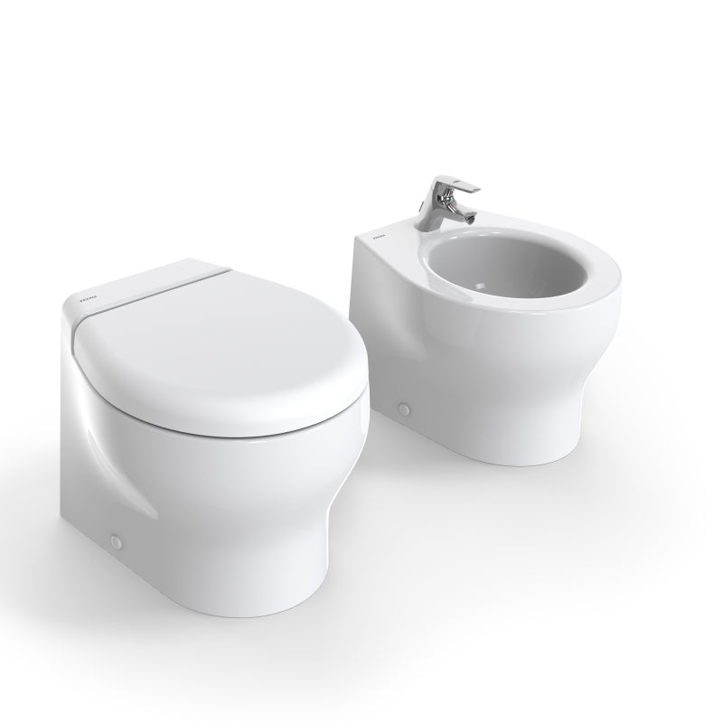 Tecma Elegance 2G Toilette 12V Short weiß, Softclose, All in one 2 Tasten, Magnetventil