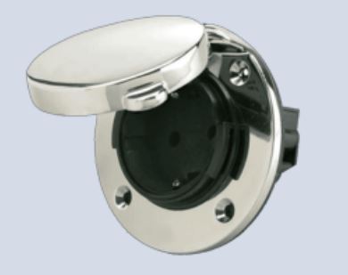 Philippi Edelstahl-Einbau-SCHUKO-Steckdose MP16-230
