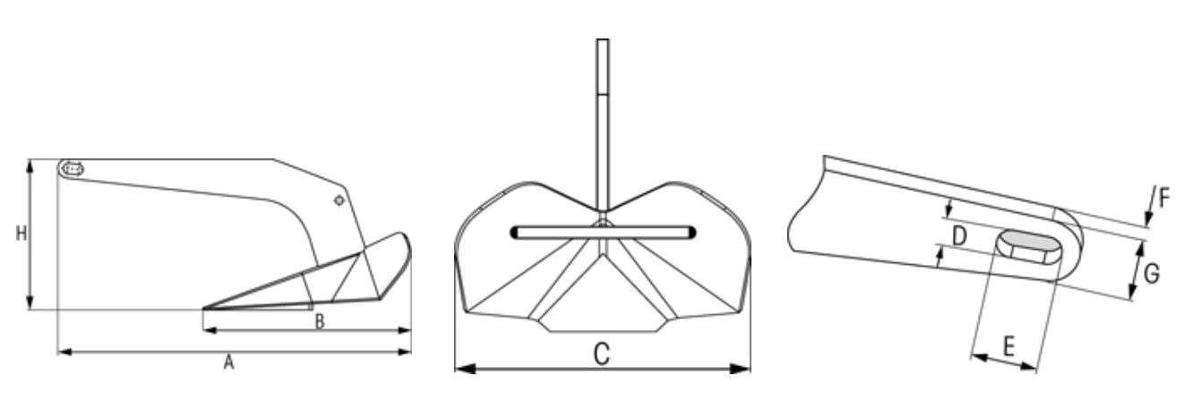 Plastimo DC Anker 4 bis 63 Kg