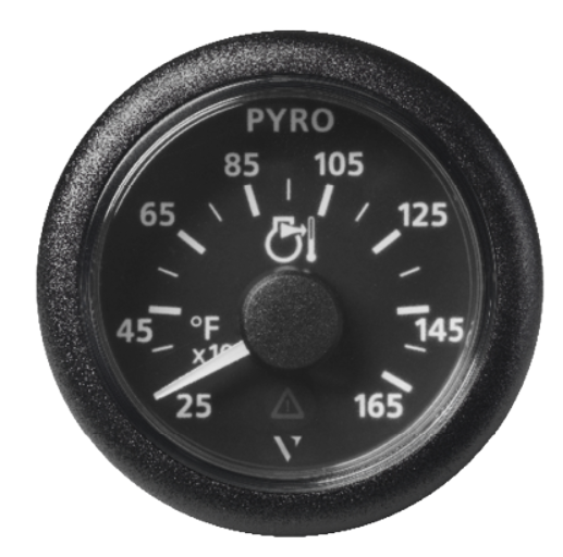VDO Veratron VIEWLINE Pyrometer Anzeige 1650°F, Ø 52 mm schwarz oder weiß