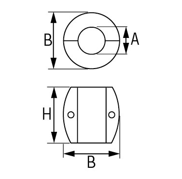 Plastimo Zinkanode Wellenanode nussförmig 20 bis 70 mm und 1” bis 2” ½