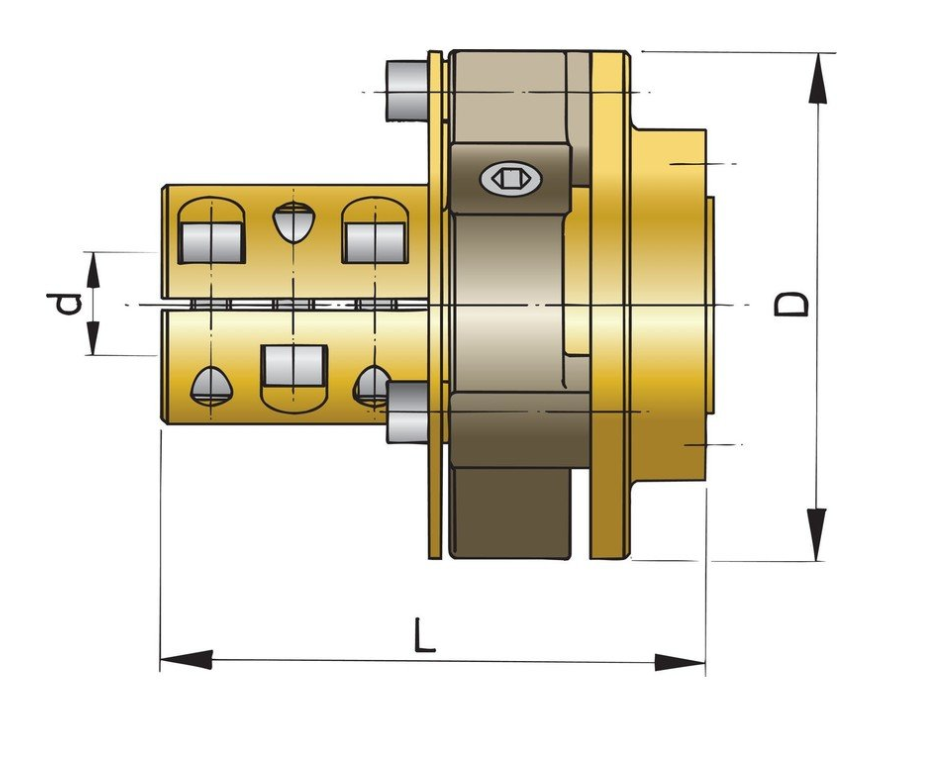 Vetus Flexible Kupplung BULLFLEX8 für 1 1/4' Welle