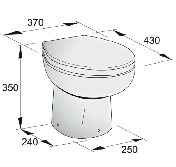 Vetus Toilette Typ-WCP 12V