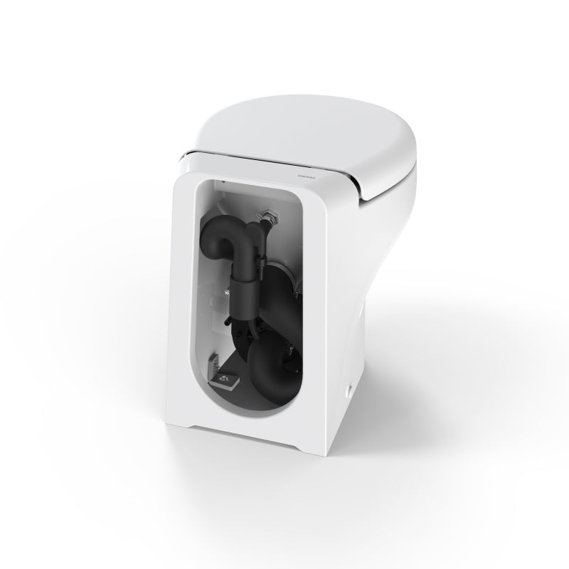 Tecma Silence Plus 2G Toilette 12V Standard schwarz, Softclose, All in one 2 Tasten, Einlasspumpe