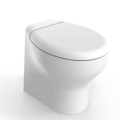 Tecma Silence Plus 2G Toilette 12V Standard weiß mit Bidet, Softclose, All in one 2 Tasten, Einlasspumpe