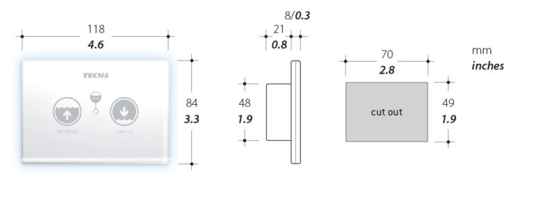 Tecma Touch Bedienpanel 2-Tasten