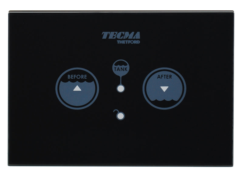 Tecma E-Breeze Toilette 12V  mit Bidet, Heizung, Trockner, Softclose, Touch Control in schwarz, Magnetventil