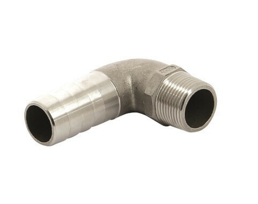 Vetus Schlauchtülle 90° Außengewinde AISI 316 1/2 bis 1 1/2 Zoll