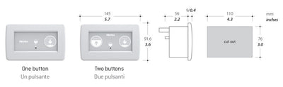 Tecma Elegance 2G Cut Toilette 12V Standard weiß, All in one 2 Tasten, Magnetventil