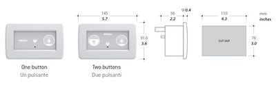 Tecma Elegance 2G Cut Toilette 24V Short weiß, All in one 2 Tasten, Magnetventil