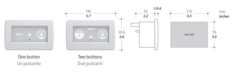 Tecma All-in-one Bedienpanel 2-Tasten