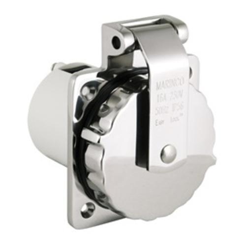 Marinco 16A Landanschlusssteckdose aus Edelstahl 230 V/50 Hz