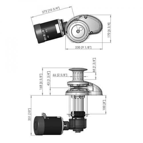 Maxwell verti. Ankerwinde mit Spill RC10-10, 12V