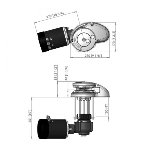 Maxwell verti. Ankerwinde ohne Spill RC10-10, 12V
