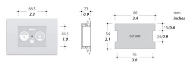 Tecma Nano Toilette 24V weiß, Multiframe Panel, Magnetventil