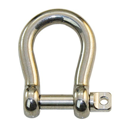 Edelst.-Schäkel geschm. geschweift 4mm