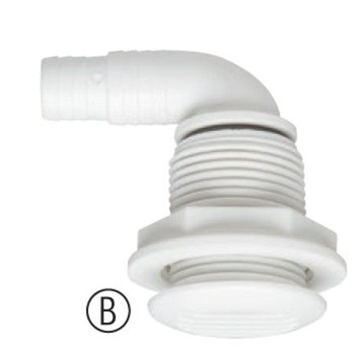 PLASTIMO VENT ROUND ELBOW FOR D17-19MM HOSE WHT