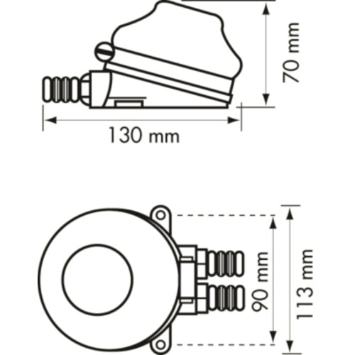 PLASTIMO FUSSMEMBRANPUMPE ALU