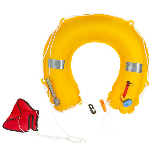 PLASTIMO Hufeisenring aufblasbar mit oder ohne Licht, weiß