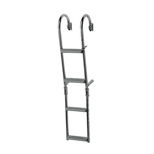 PLASTIMO Edelstahleiter schmal, 4 stufig
