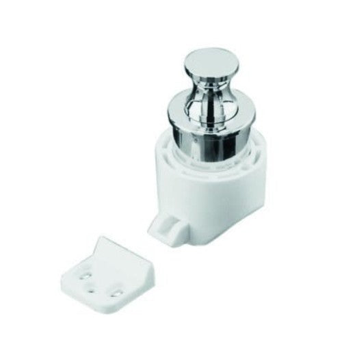 PLASTIMO LOCK NICKEL CHR.BR BUTTON /E16MM