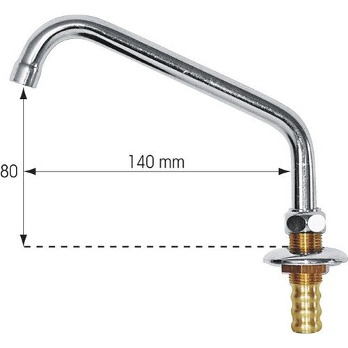 PLASTIMO SWIVELLING SPOUT CHR.BR D10 MM