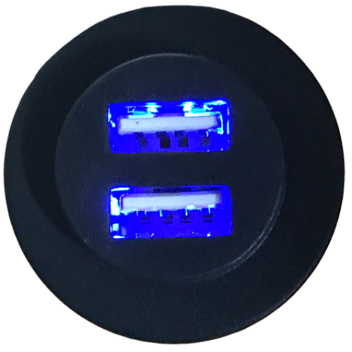 Plastimo USB SOCKET BLACK 5A WITH ILLUMINA
