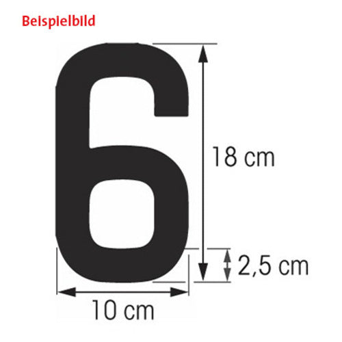 PLASTIMO Zahl 2, 18 cm, schwarz