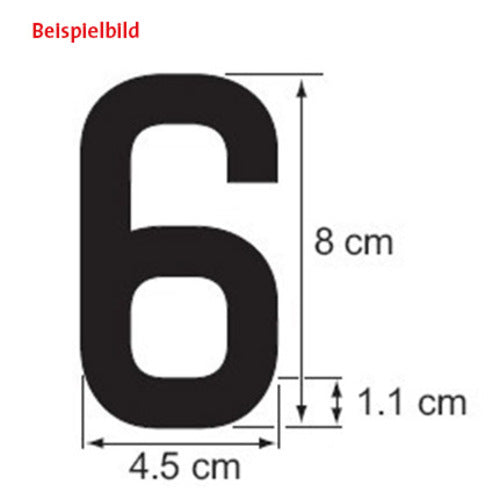 PLASTIMO Zahl 4, 8 cm, schwarz