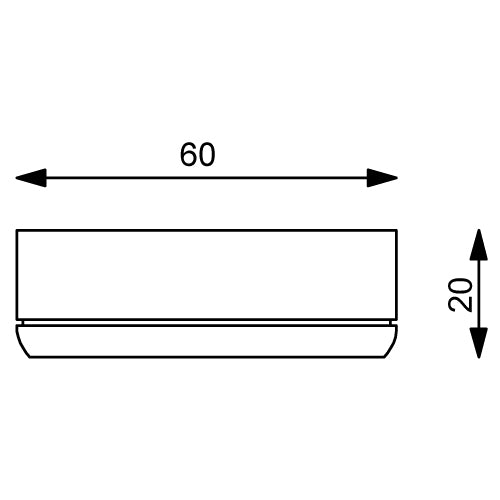 Prebit LED-Anbauleuchte D1-2 (Master), chrom-matt,